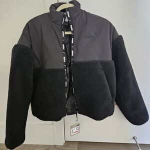 Puma Womens Sherpa (black) Full Zip Jacket - Brand New